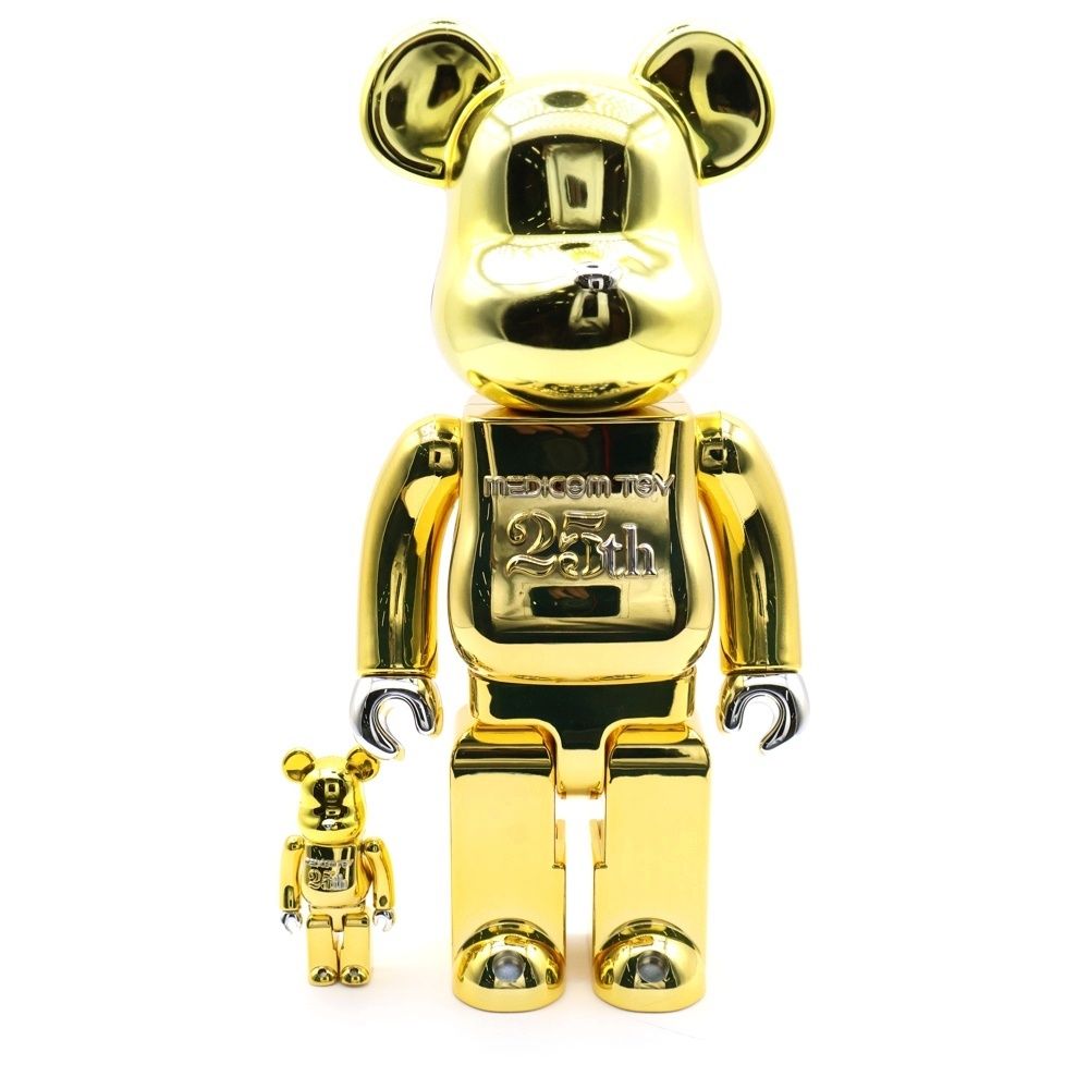 MEDICOM TOY メディコムトイ BE RBRICK 25th Anniversary Model 400 - ベアブリック 25周年 人形 フィギュア ゴールド