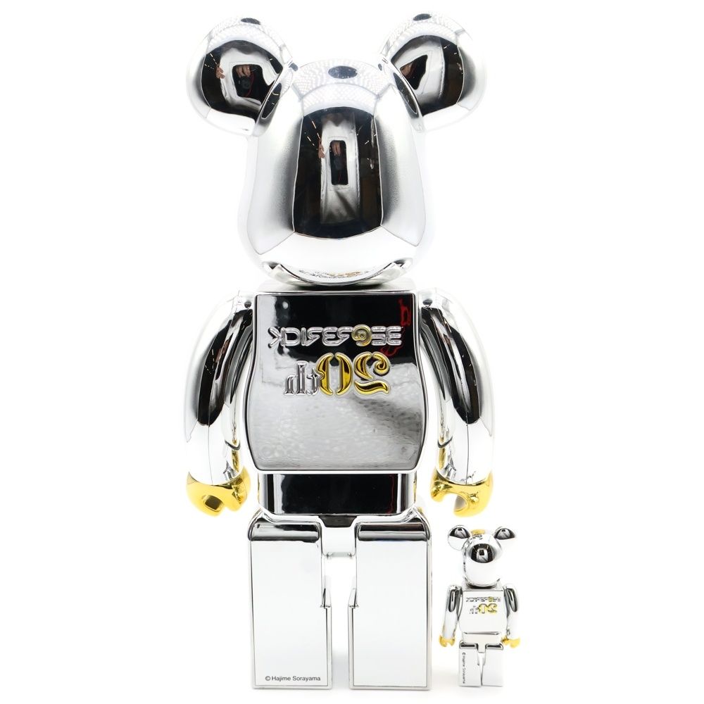 MEDICOM TOY メディコムトイ BE RBRICK 25 th Anniversary Model 400 ベアブリック 25周年 人形 フィギュア シルバー