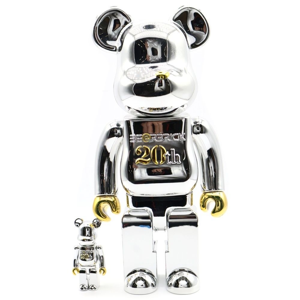 MEDICOM TOY メディコムトイ BE RBRICK 25th Anniversary Model 400 - ベアブリック 25周年 人形 フィギュア シルバー