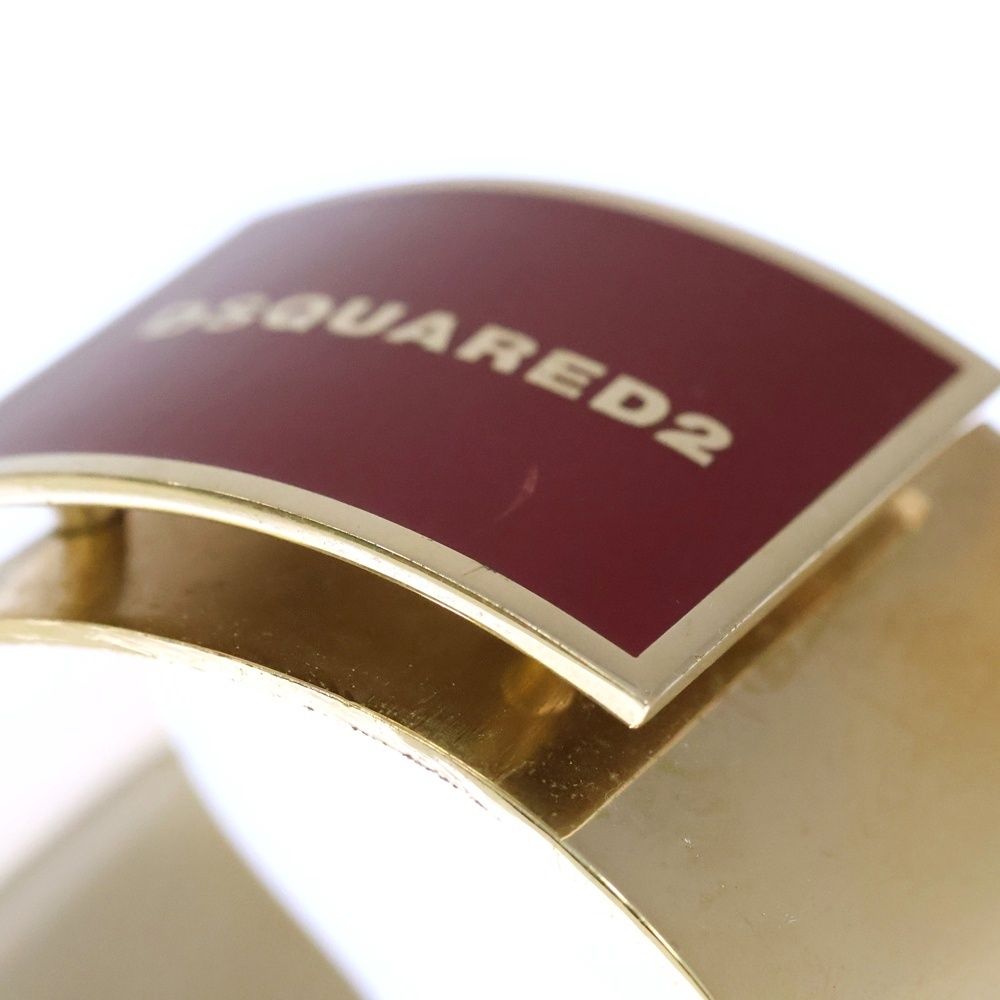 DSQUARED2 (ディースクエアード) ロゴ バングル ブレスレット ゴールド