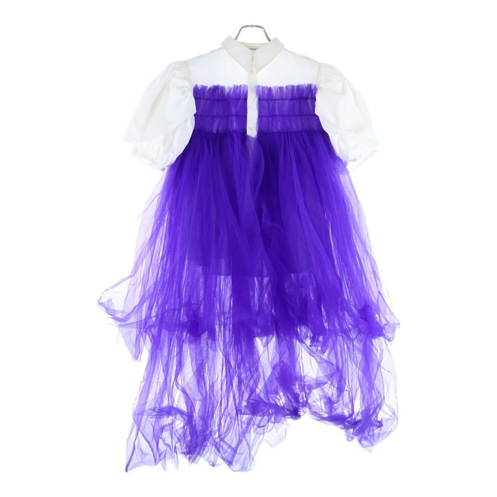 VIVIANO ヴィヴィアーノ 23SS Tulle Dress チュールデザイン ドレス ブラウス パープル レディース VS-SS23-SH05