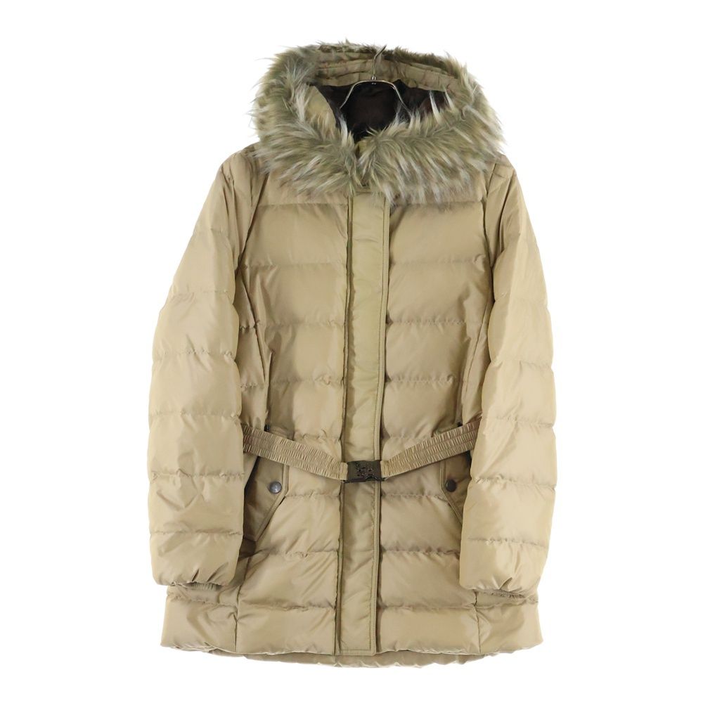 COACH (コーチ) ベルト付き フェイクファー フーデッドダウンコート