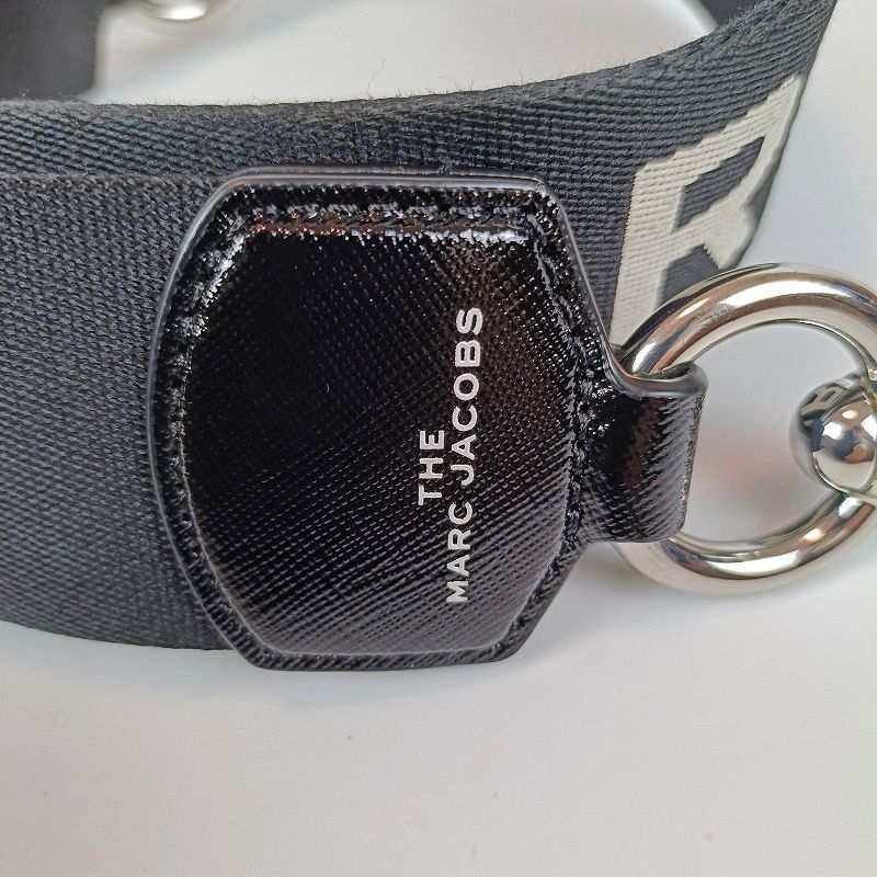 新品MARC JACOBS ショルダーバッグストラップ 黒（金具シルバー） MARC