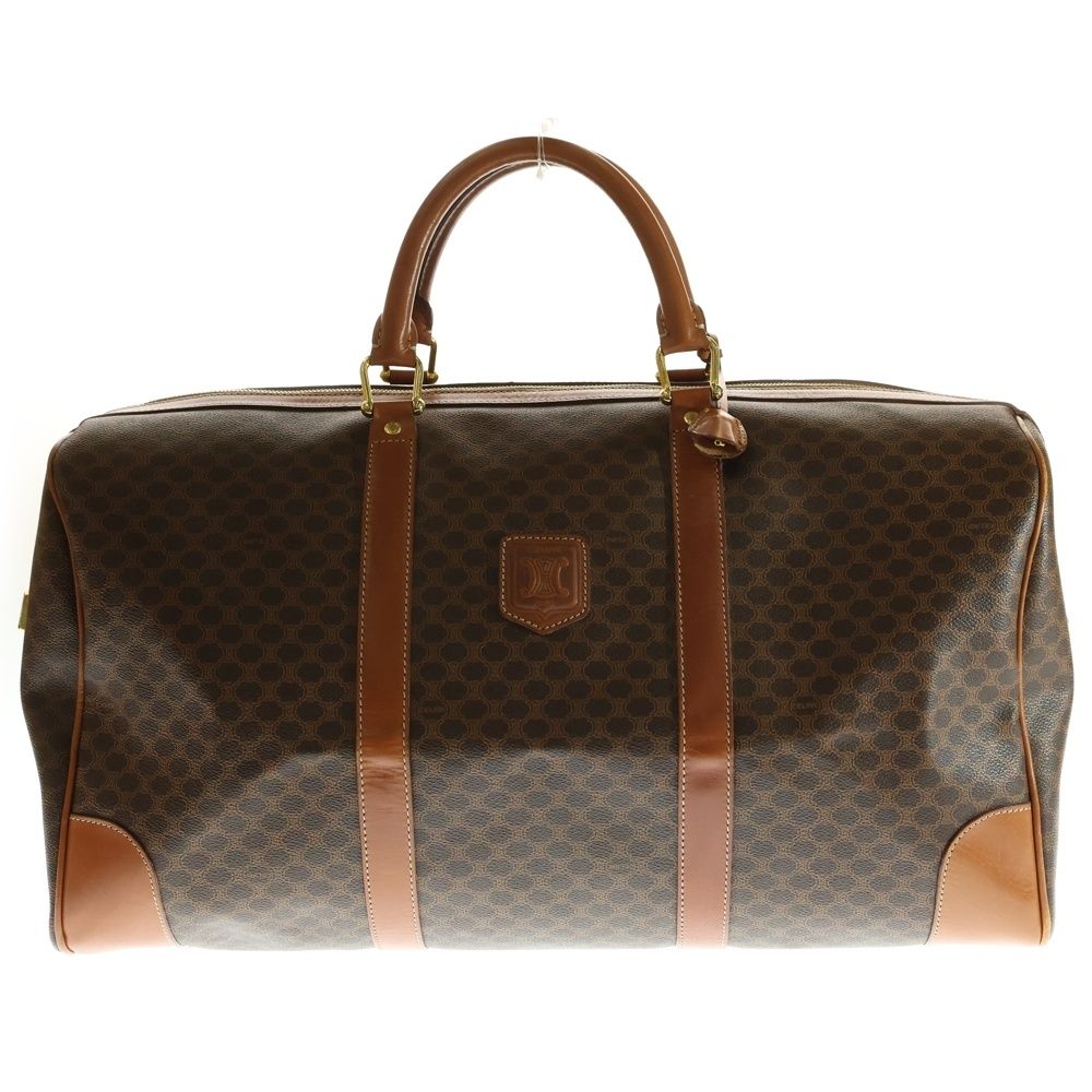 CELINE (セリーヌ) マカダム トリオンフ柄 PVCレザーボストンバッグ