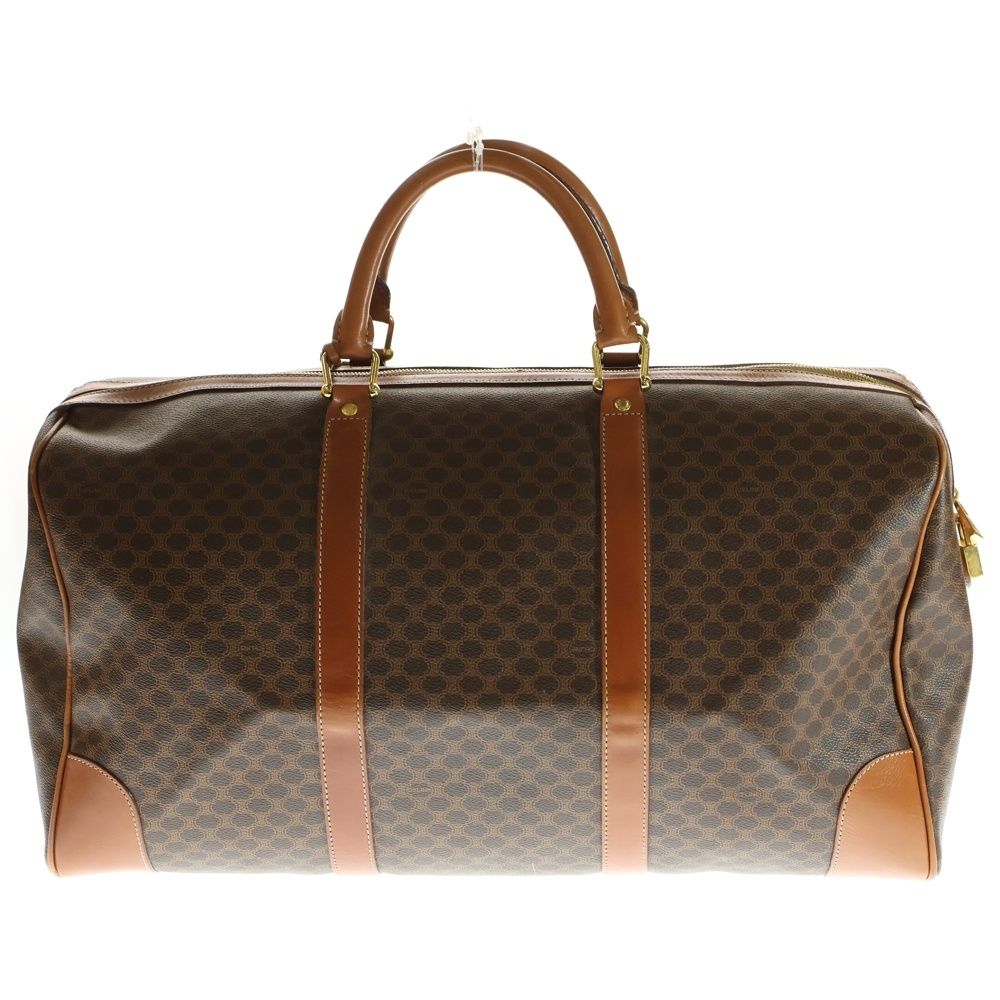 CELINE (セリーヌ) マカダム トリオンフ柄 PVCレザーボストンバッグ