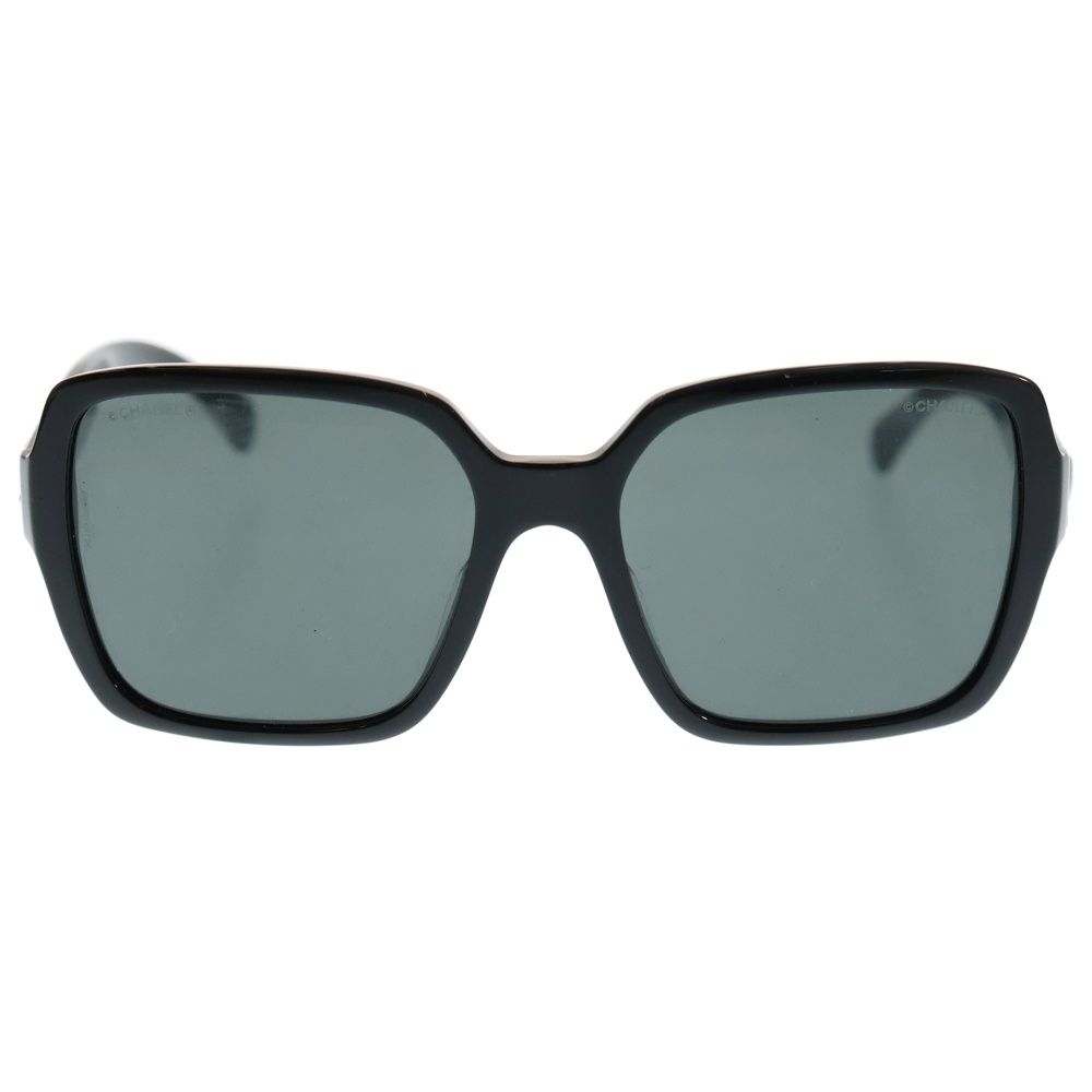 CHANEL シャネル スクエアシェイプ レンズ サイドロゴ サングラス 眼鏡 アイウェア ブラック 5408-A