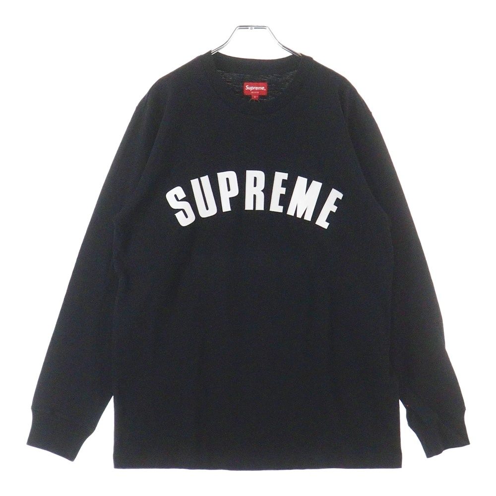 SUPREME シュプリーム 16SS Arc Logo L S Top アーチロゴ クルーネック長袖Tシャツ カットソー ブラック