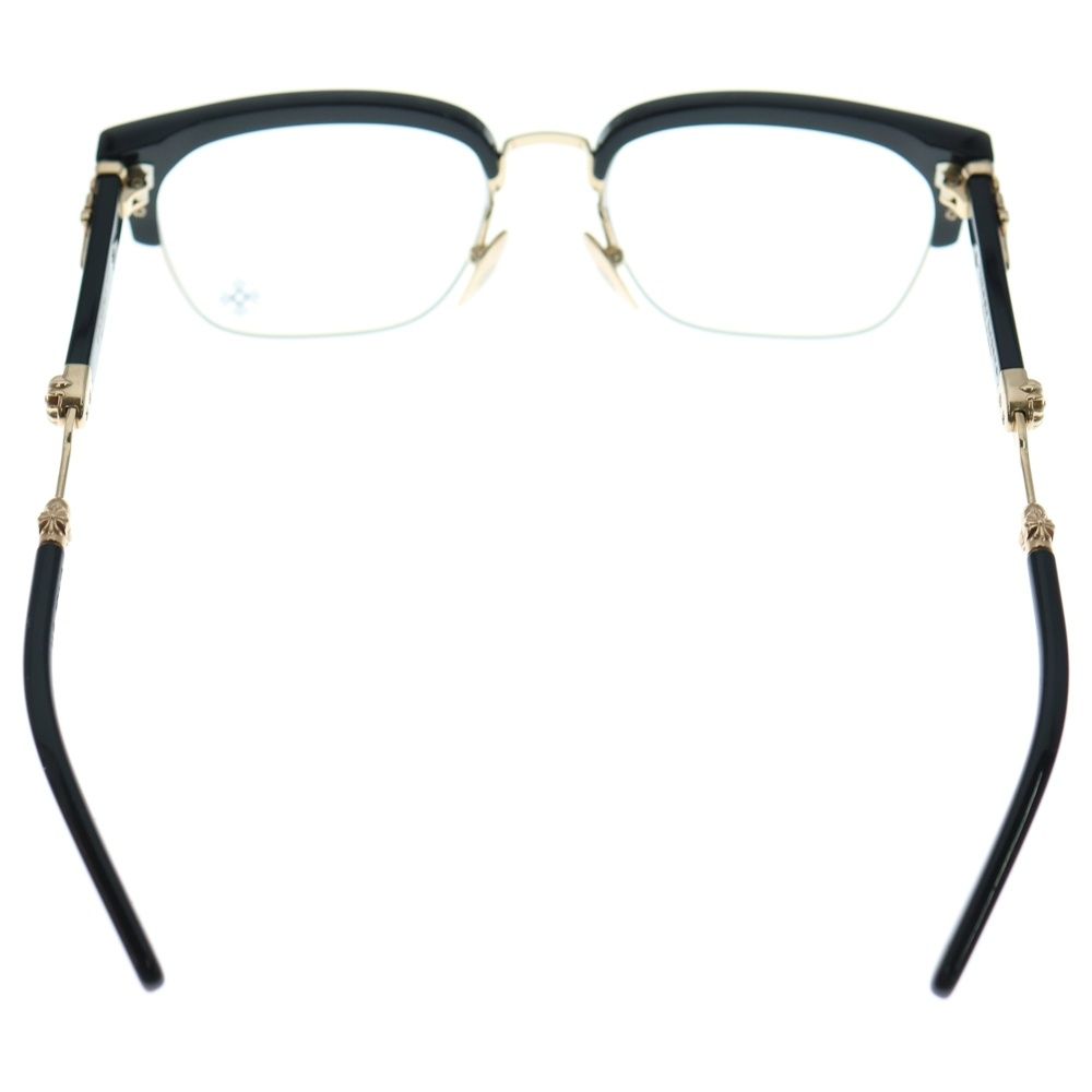 CHROME HEARTS クロムハーツ EVAGILIST BK GP ダガー CHプラス装飾クリアレンズサングラス 眼鏡 ゴールド ブラック