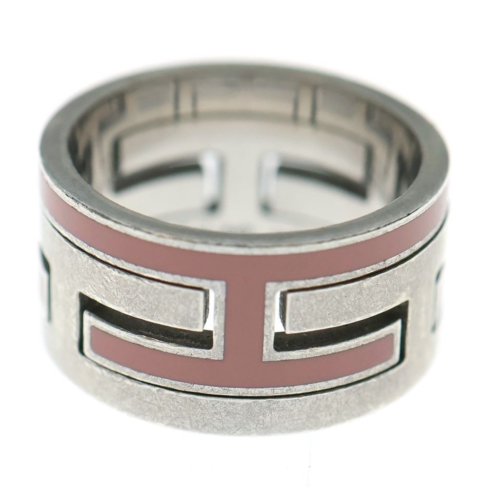 HERMES エルメス ムーブアッシュリング ピンク 925 11.5号 HERMES (エルメス) ムーブアッシュ リング シルバー×ピンク 925 - メルカリ