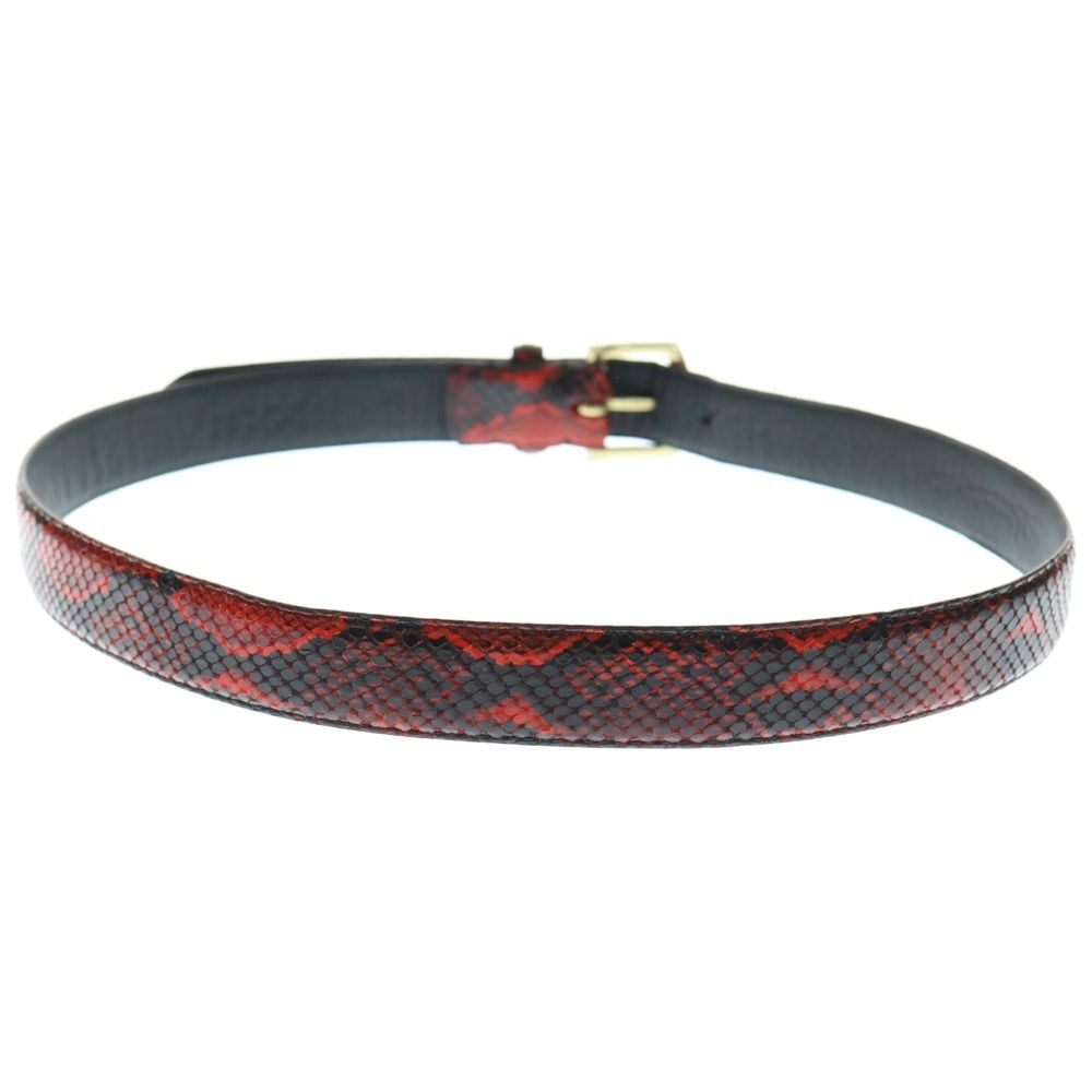 SUPREME シュプリーム 17AW Faux Snakeskin Belt スネークスキンレザーベルト レッド