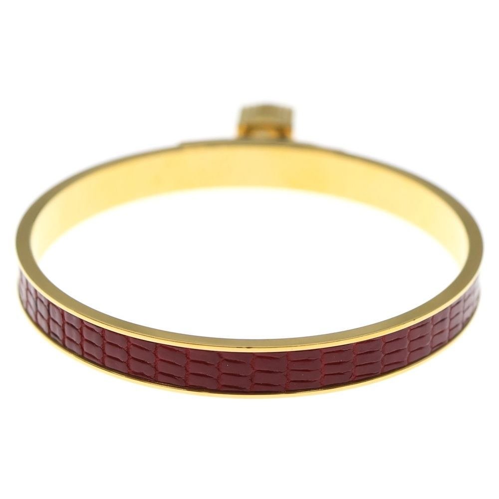 HERMES バングル HERMES (エルメス) ケリーバングル ブレスレット パドロック レッド
