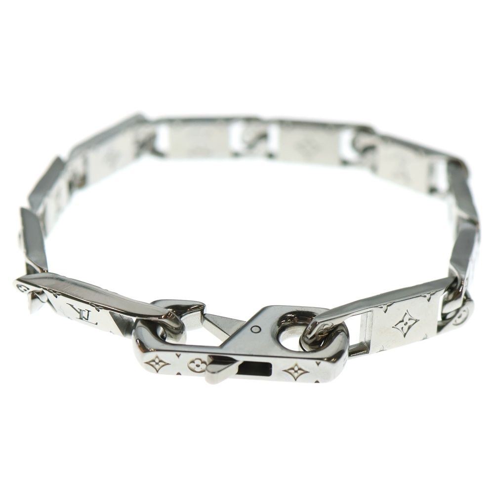 【Y】ルイヴィトン モノグラム タイドアップ チェーン ブレスレット LOUIS VUITTON (ルイヴィトン) モノグラム タイドアップ ブレスレット