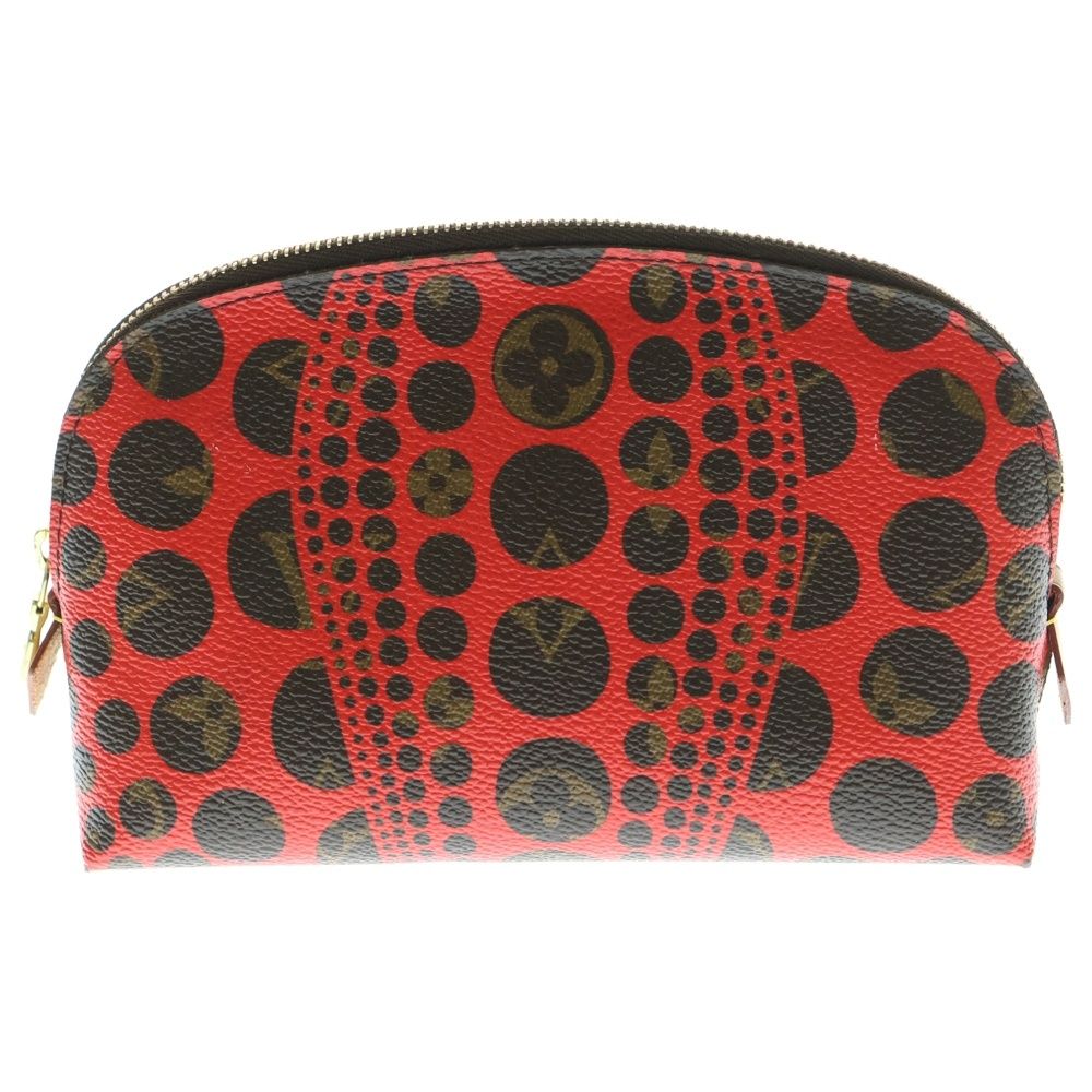 LOUIS VUITTON ルイヴィトン モノグラム パンプキンドット ポシェット コスメティック ポーチ ケース ブラック×レッド PVC M47347 ゴールド金具