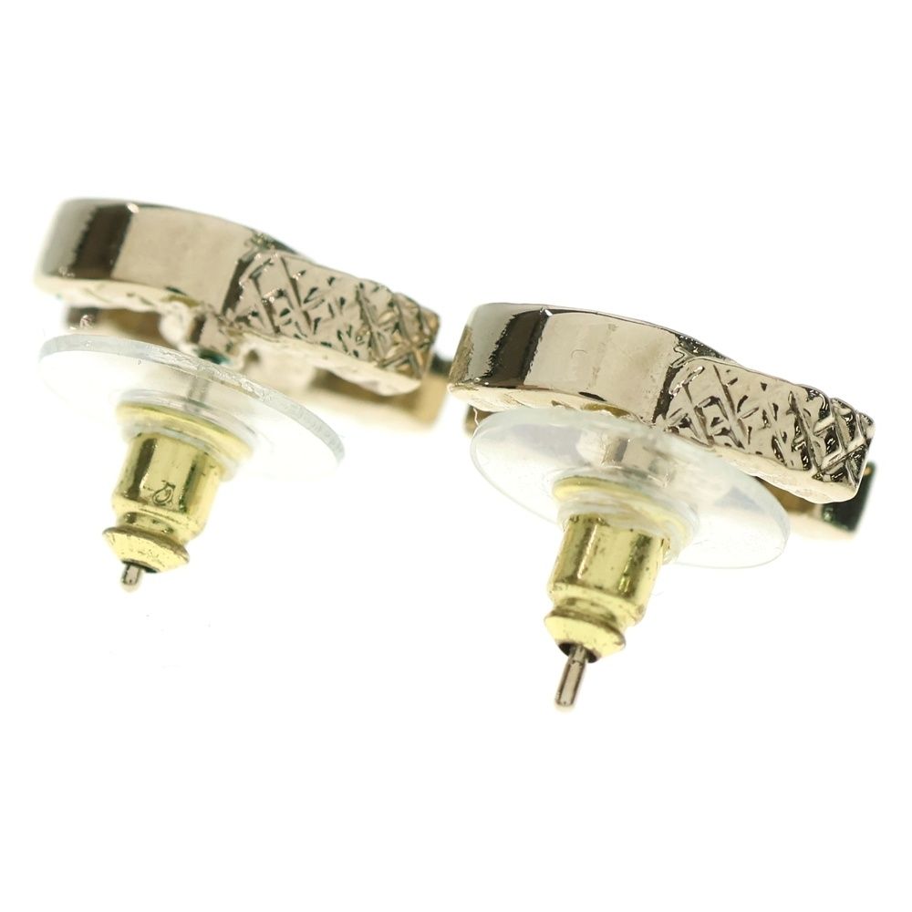 CHANEL シャネル ココマーク ラインストーン ロゴピアス シャンパンゴールド GP