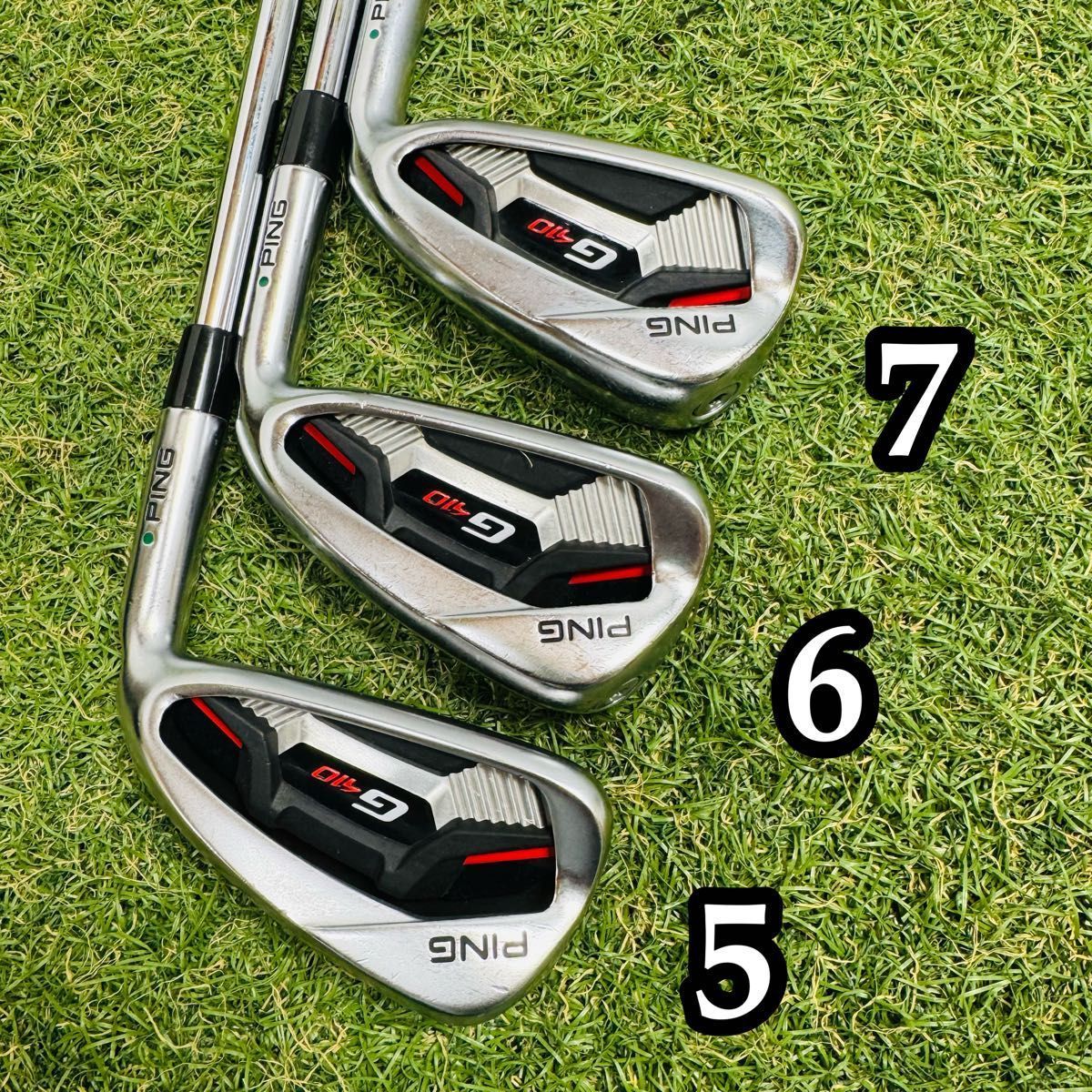 良品】初心者推奨 ピン G410 緑ドット メンズアイアンセット 6本