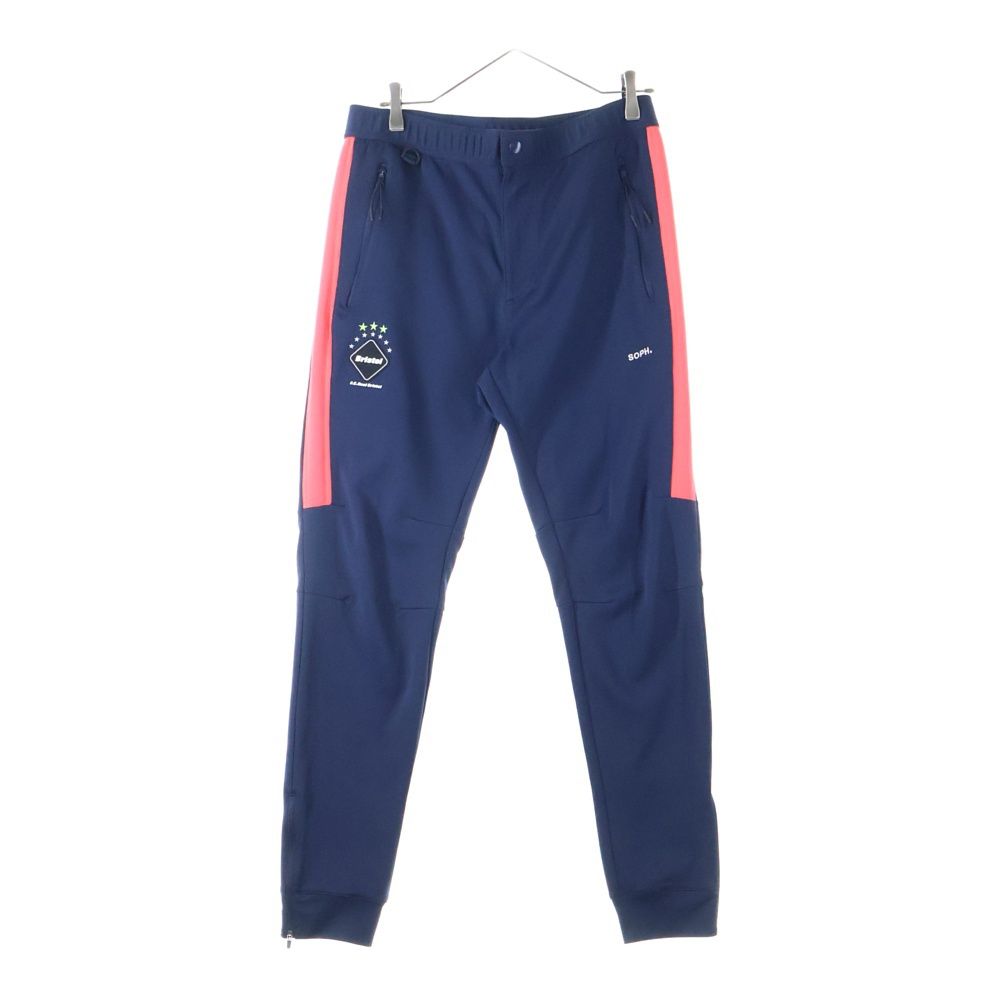 F.C.R.B. F.C.Real Bristol FCRB エフシーアールビー エフシー ルブリストル PDK LONG PANTS ロゴパッチ付きサイドライントラックパンツ ネイビー レッド FCRB-170005