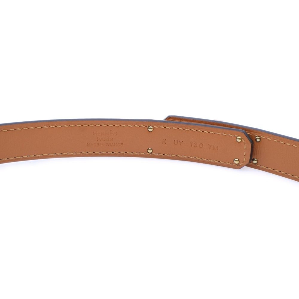 HERMES (エルメス) ケリーベルト エプソン レザー ブラック ピンク