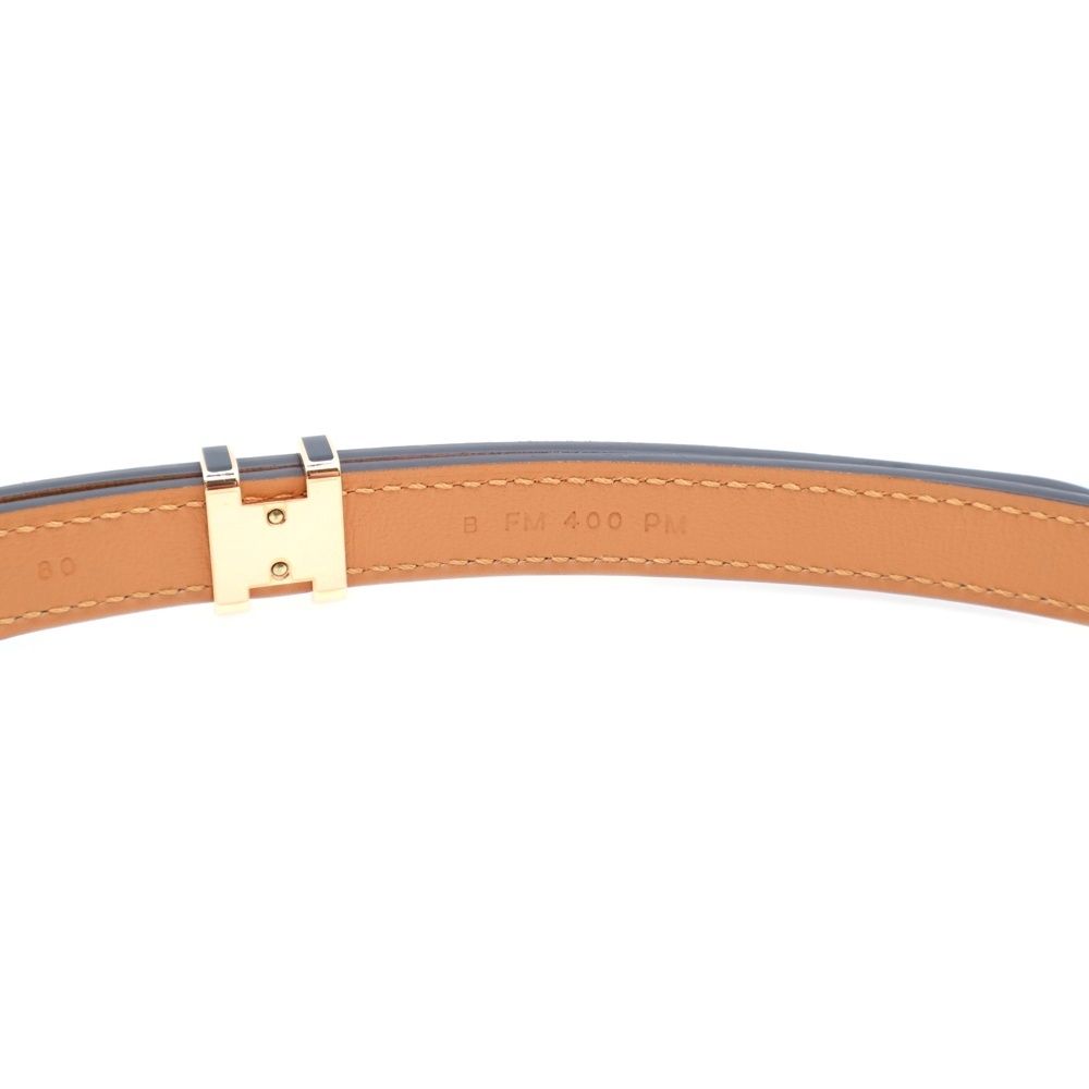  HERMES エルメス ポップアッシュ ベルト レザー ブラック ブラウン B刻印 ピンクゴールド金具 ベルト 小物