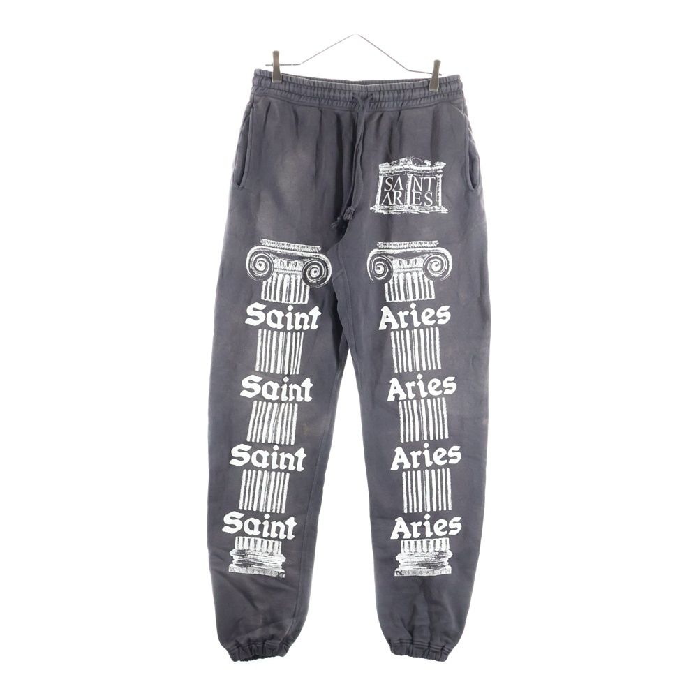SAINT MICHAEL セントマイケル 23AW ×ARIES ARS SWT PNT ST ARIES アリーズ フロントプリントスウェットパンツ グレー SM-A23-0000-C04