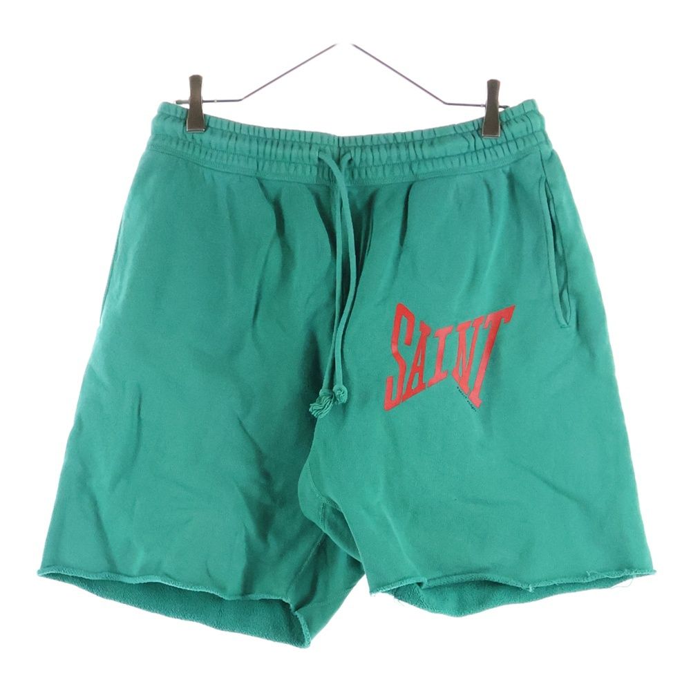SAINT MICHAEL セントマイケル 22SS LOGO SWEATSHORTS ロゴ スウェットショーツ グリーン LOGO SWEATSHORTS