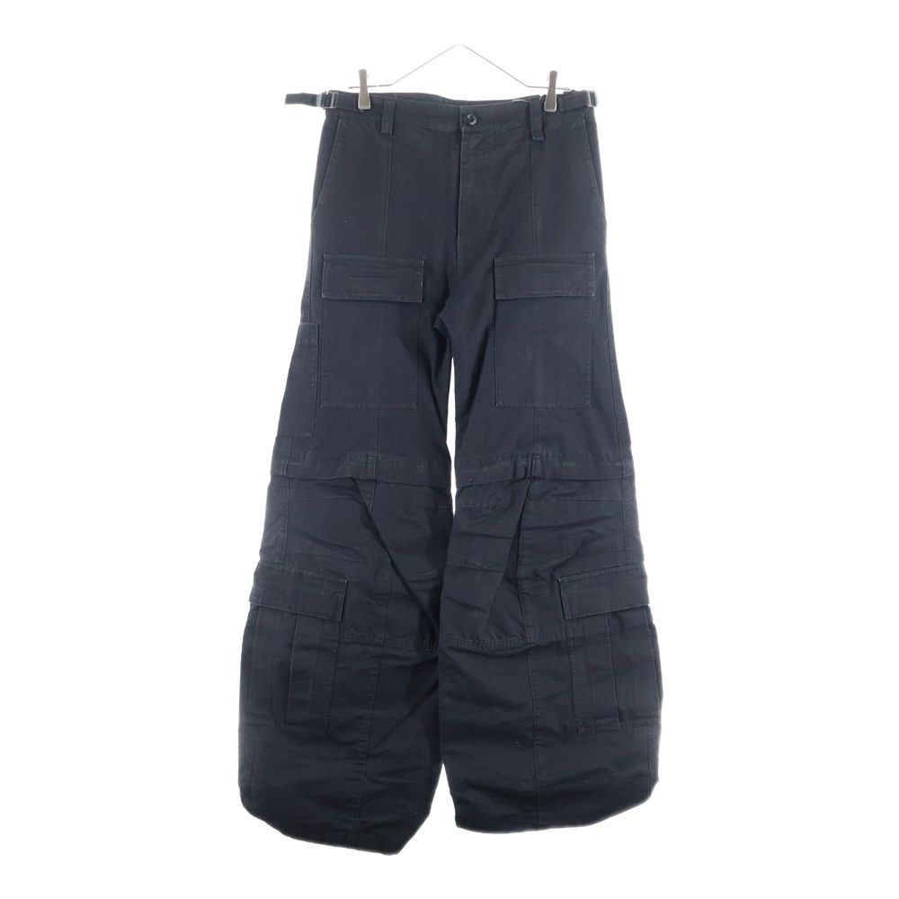 BALENCIAGA バレンシアガ FLARED CARGO PANTS フ カーゴロングパンツ ブラック 768810