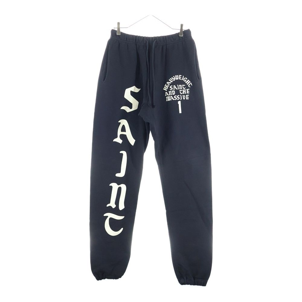 SAINT MICHAEL セントマイケル 24AW SWEAT PANTS IT S SAINT BLACK フロントプリント スウェットパンツ ブラック SM-YS1-0000-049