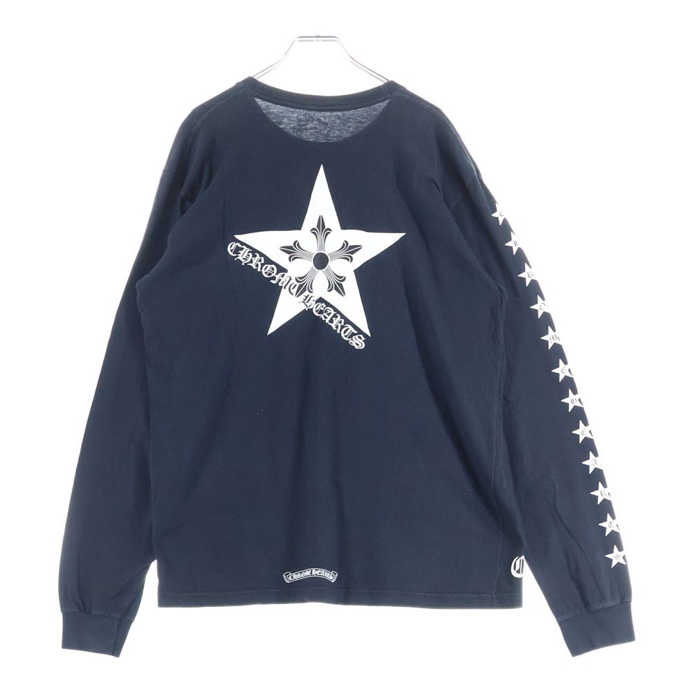 CHROME HEARTS クロムハーツ Star Print Long Sleeve Tee スタープリント ロングスリーブ 長袖Tシャツ ロンT ブラック ホワイト