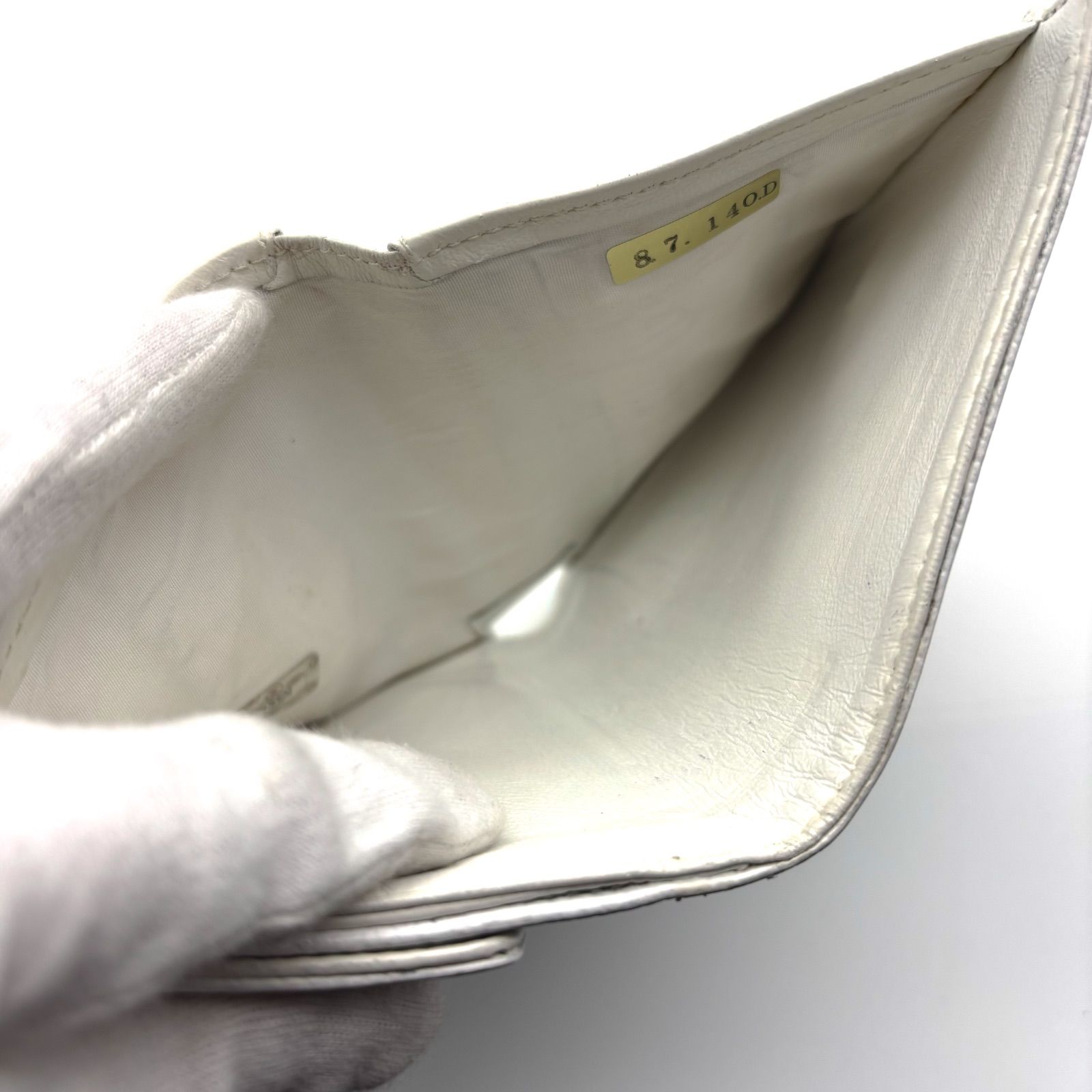 【美品✨】シャネル 財布 デカココ Wホック 二つ折 付属有 BL 美品✨】シャネル 財布 ココステッチ デカココ キャビア Wホック 二