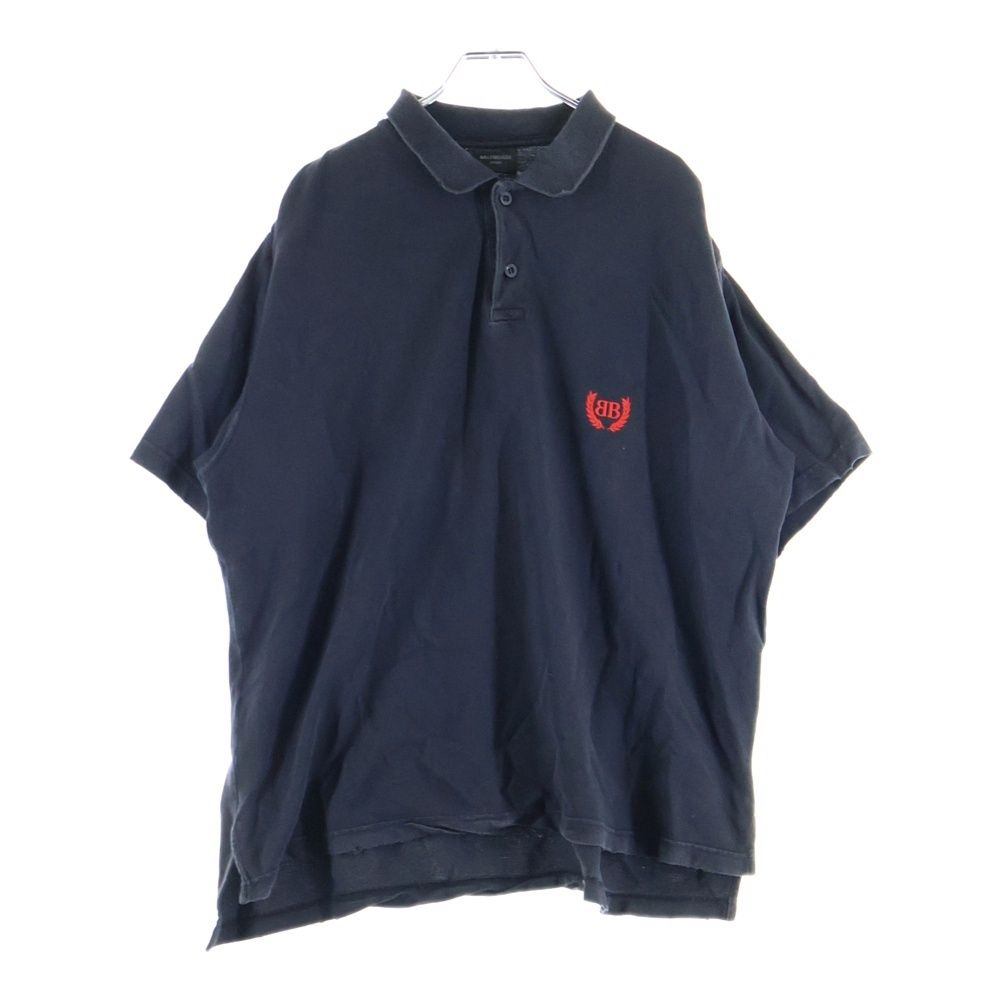 BALENCIAGA バレンシアガ LAUREL CLASSIC S S ローレルクラシック 半袖ポロシャツ ブラック 828531