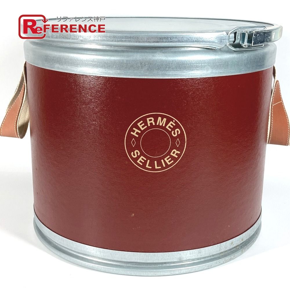 HERMES エルメス 小物入れ ロゴ サドルボックス ペーパー ブラウン