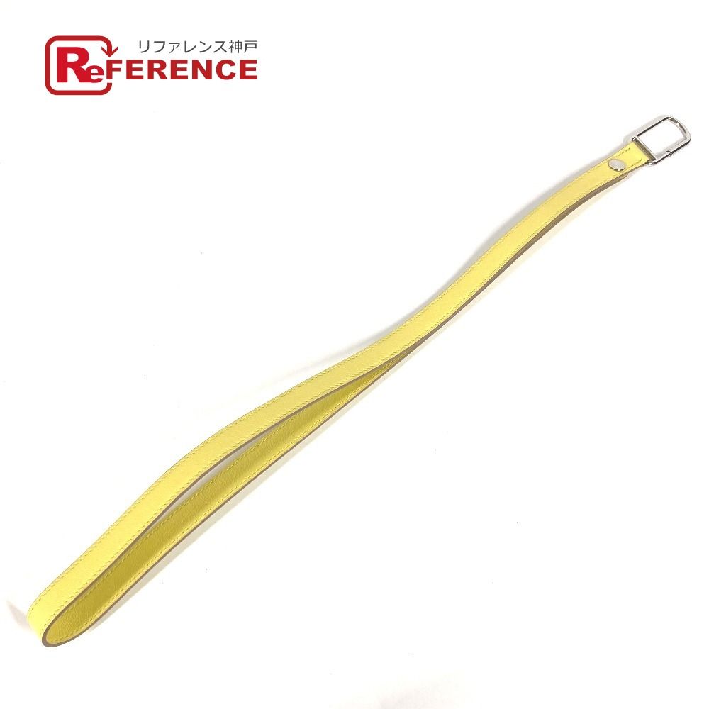 HERMES エルメス ストラップ ネックストラップ レザー スフレ イエロー