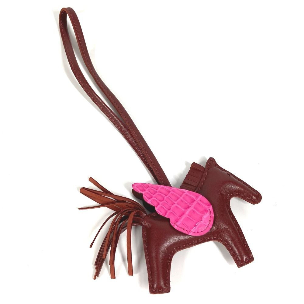 HERMES エルメス チャーム ロデオ ペガサス タッチ MM ラムスキン ルージュアッシュ ローズショッキング