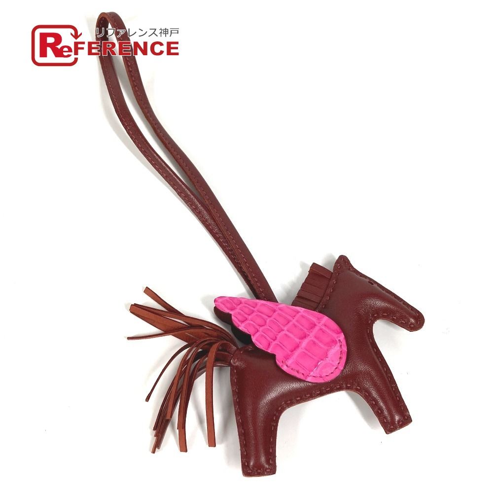 HERMES エルメス チャーム ロデオ ペガサス タッチ MM ラムスキン ルージュアッシュ ローズショッキング