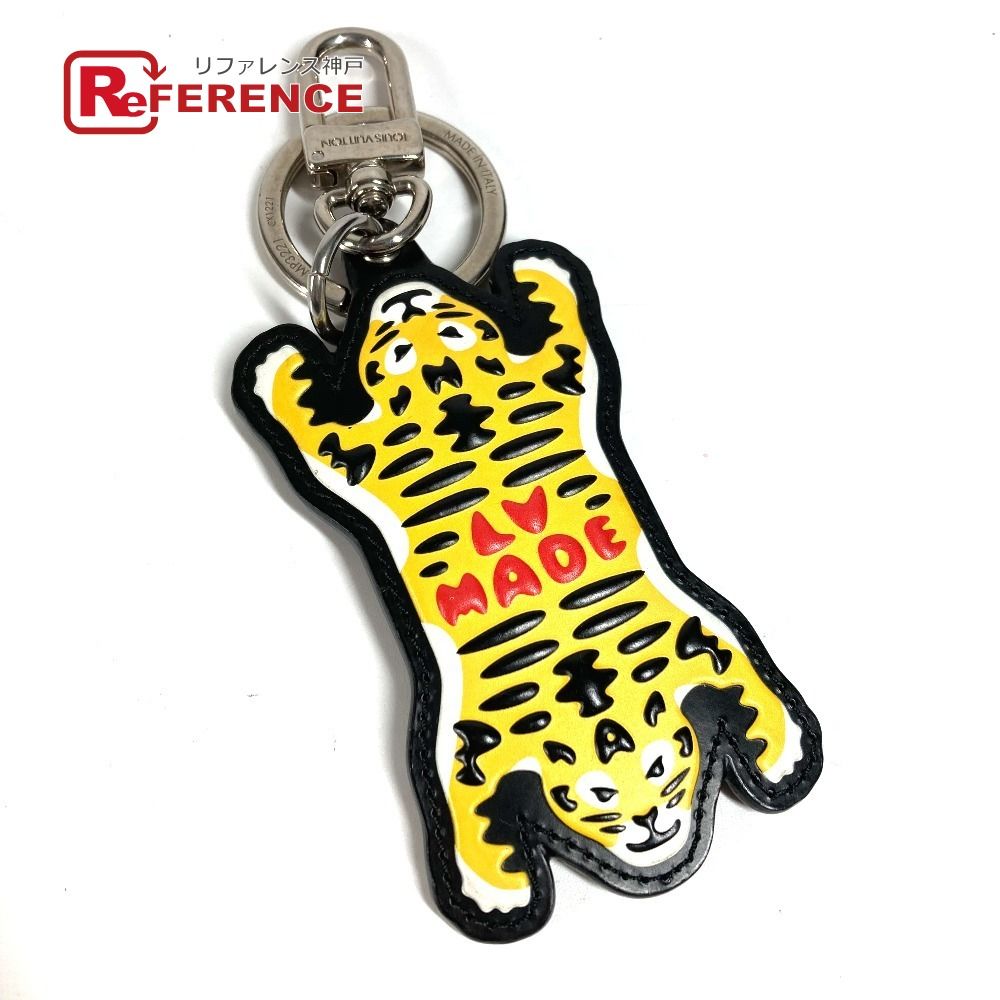 LOUIS VUITTON ルイヴィトン キーホルダー ポルト クレ LV MADE タイガー MP3221 レザー イエロー