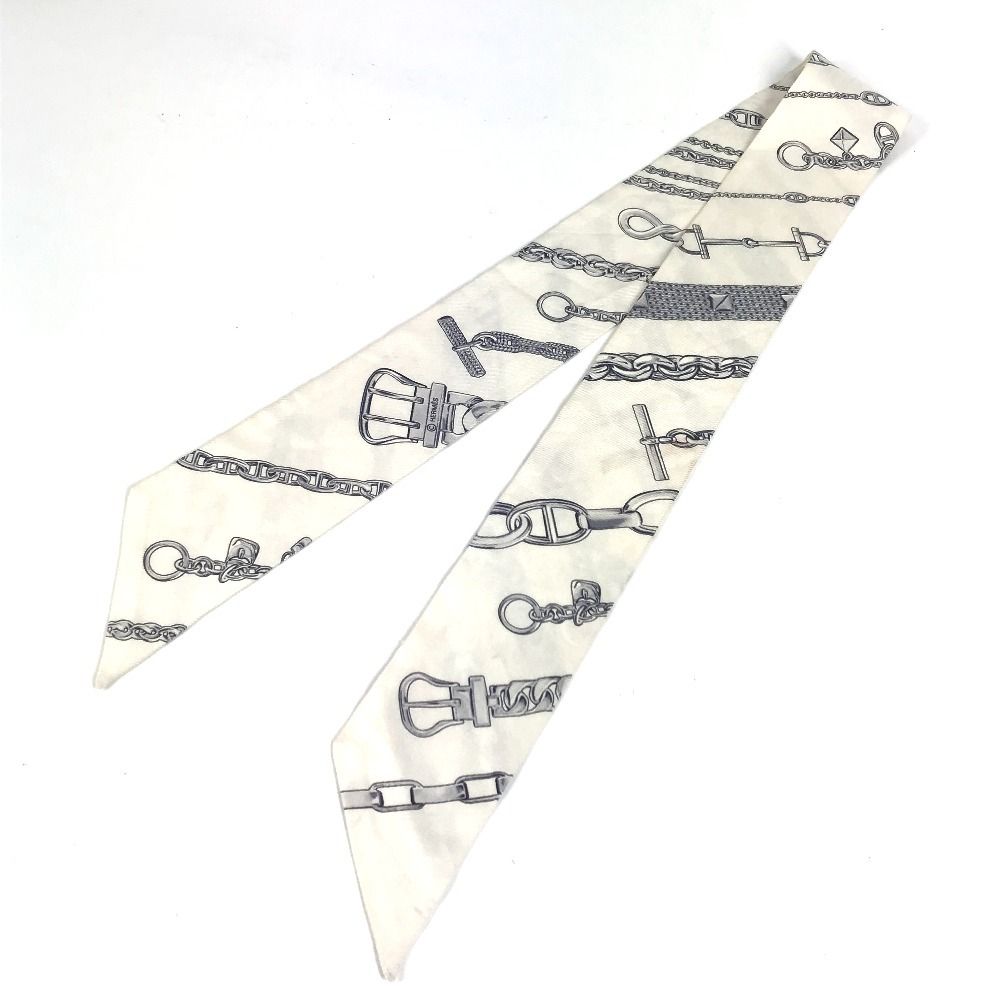 HERMES エルメス スカーフ ツイリー ツィリー シルク ホワイト HERMES