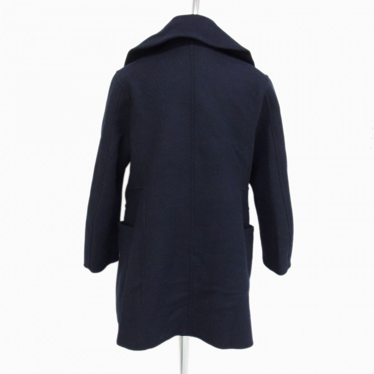美品 ユニクロ +J　ジルサンダー コラボ ピーコート Lサイズ ネイビー 新品 定価24,900円◇UNIQLO×jilsander +J ダブルフェイスピーコート