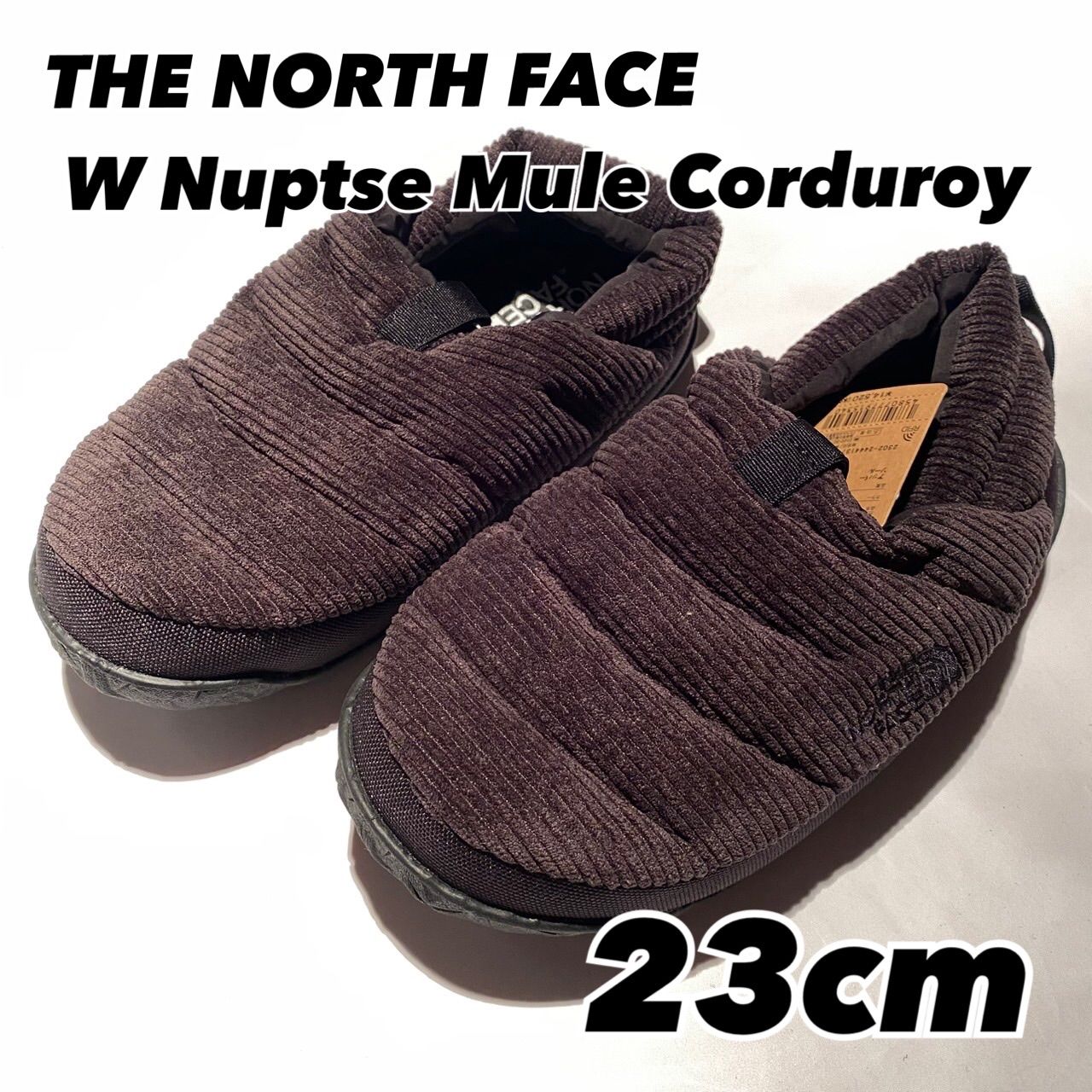 THE NORTH FACE W Nuptse Mule Corduroy KK TNFブラックxTNFブラック 23 cm