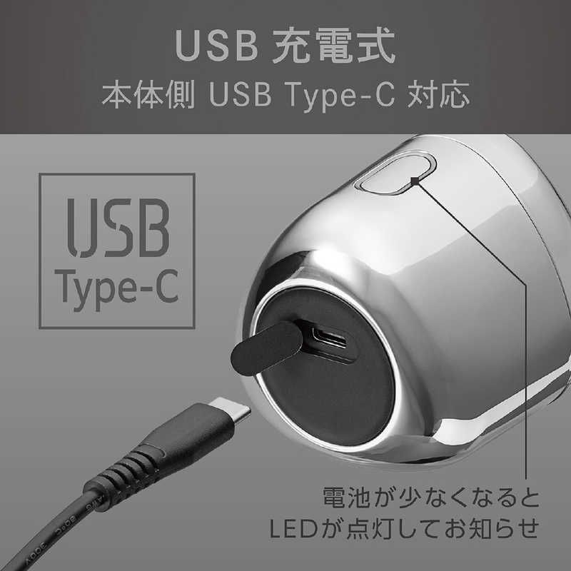  コイズミ KOIZUMI USB充電3ヘッドシェーバー 回転刃 シルバー KMC-0810 S メンズ電気シェーバー 髭そり 脱毛 除毛