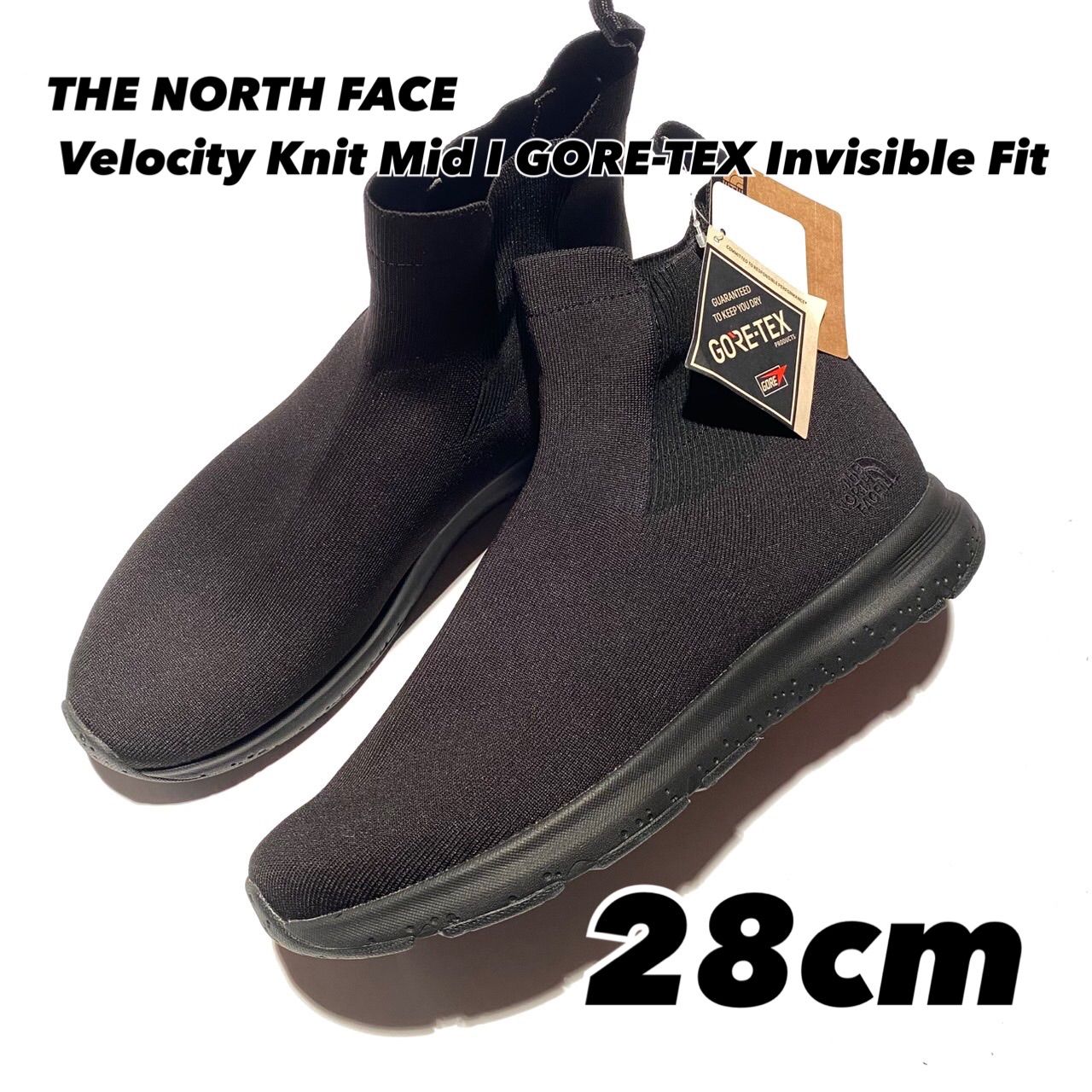 THE NORTH FACE Velocity Knit Mid I GORE TEX Invisible Fit KK TNFブラック NF 52340 28 cm