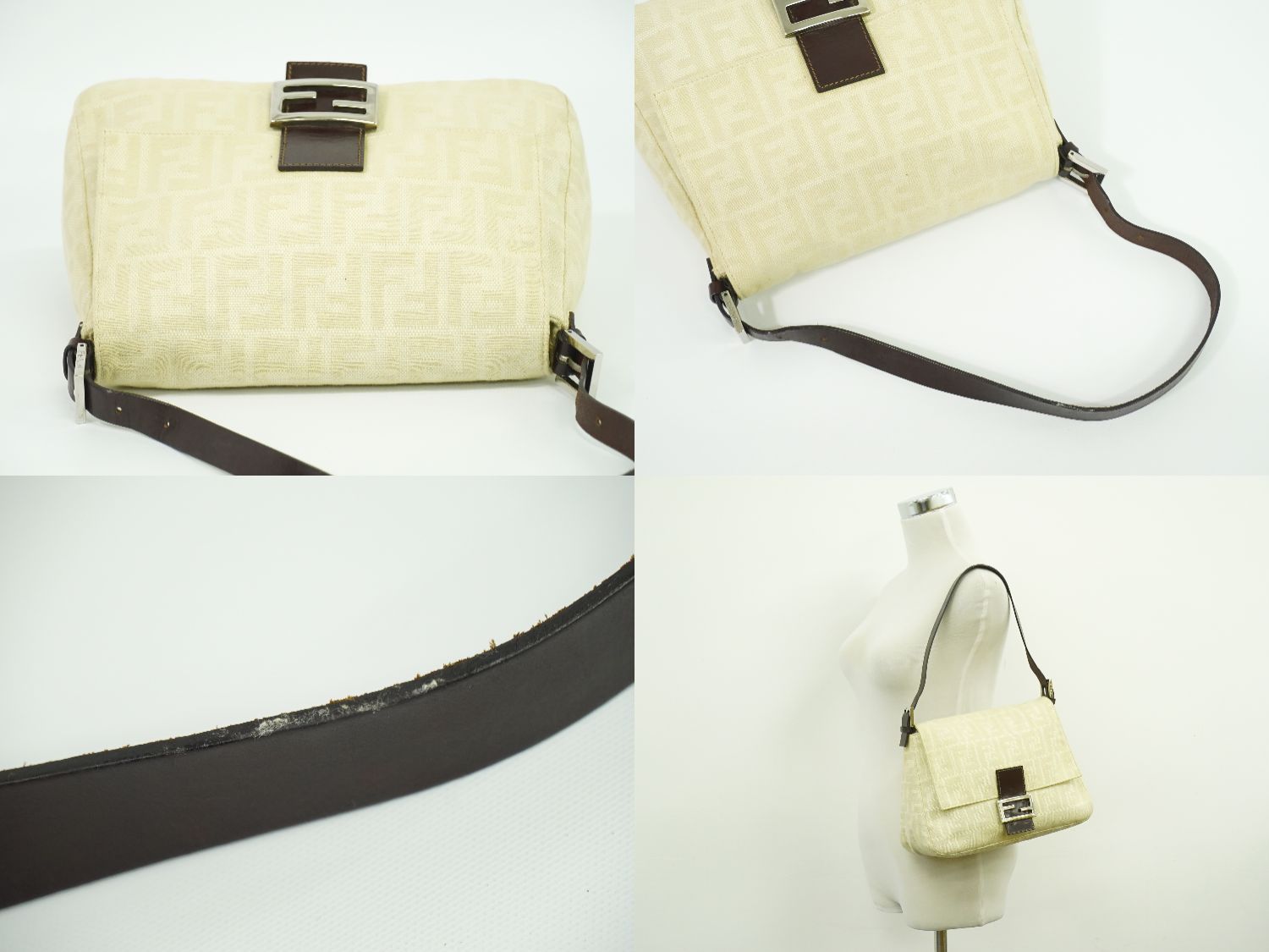 ほぼ未使用☆　Fendi　マンマバケット　ズッカ　キャンバス　ハンドバッグ 楽天市場】美品 フェンディ FENDI マンマバケット ズッカ柄 ビーズ