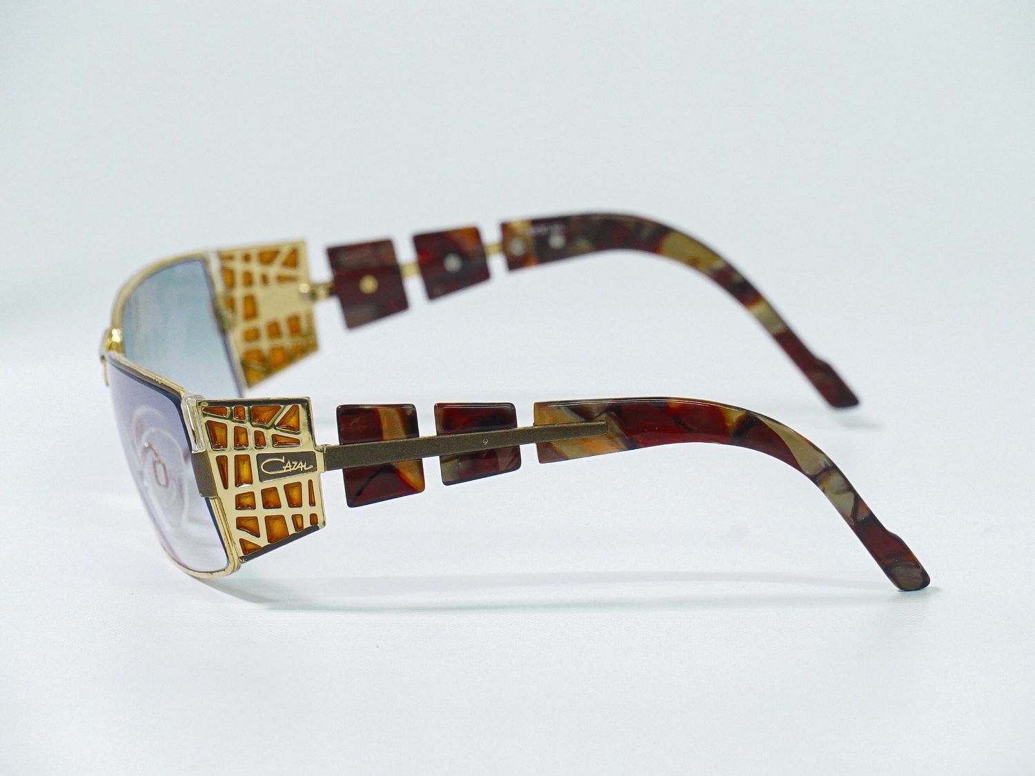 カザール CAZAL プラスチック GP ゴールドメッキ サングラス アイウェア ブラウン ブルー 眼鏡 メガネ 服飾小物 フォロー割