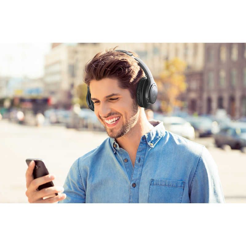  オーディオテクニカ ワイヤレスヘッドホン リモコン マイク対応 ブラック ATH SR 30 BT BK その他 ヘッドホン