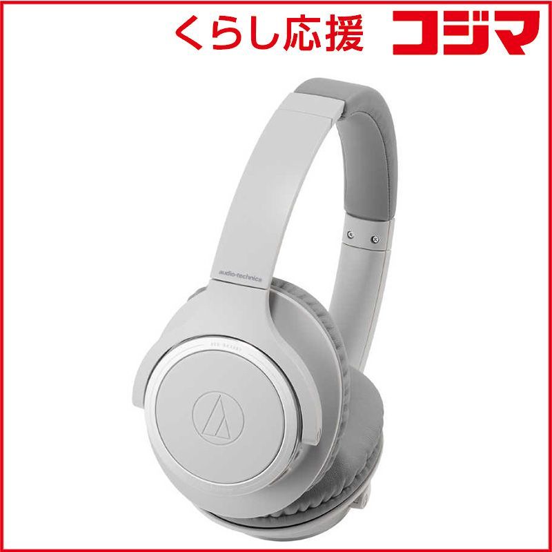 オーディオテクニカ ワイヤレスヘッドホン リモコン マイク対応 グレー ATH-SR30BT GY