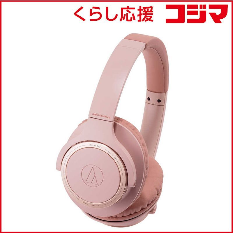 オーディオテクニカ ワイヤレスヘッドホン リモコン マイク対応 ピンク ATH-SR30BT PK