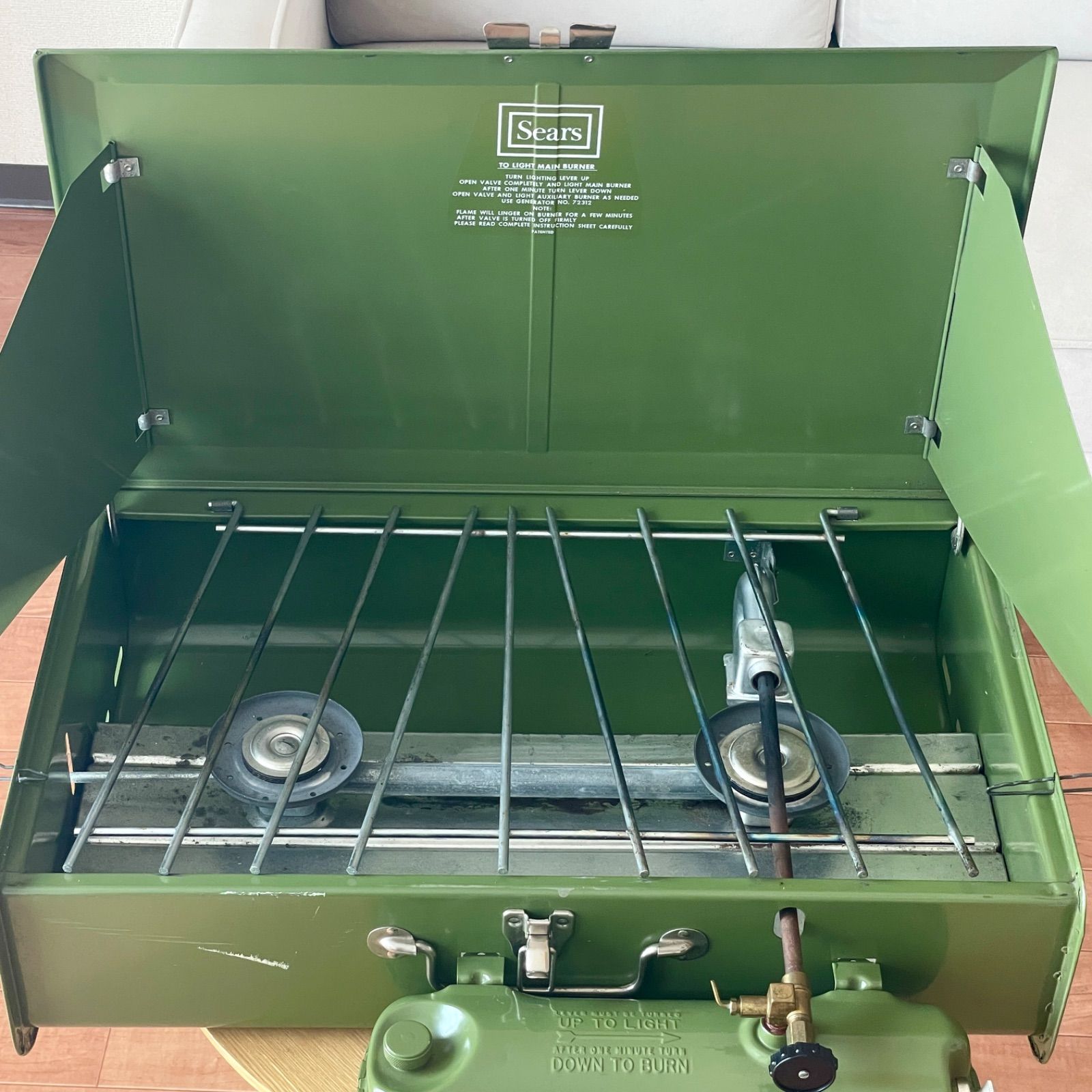 SEARS ROEBUCK Model 476.72245 シアーズ ツーバーナー ストーブ グリーン アウトドア キャンプ ダブルバーナー