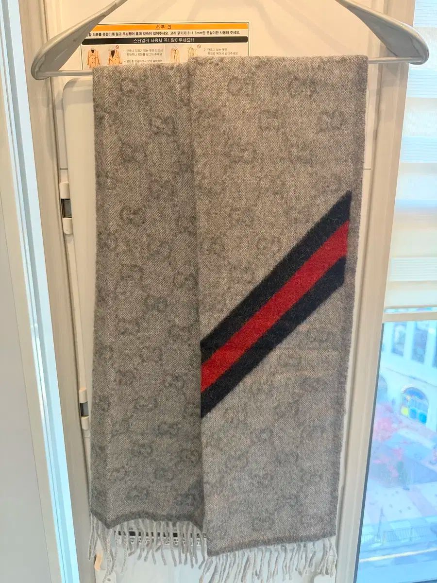 GUCCI GGロゴ グレー マフラー スカーフ ユニセックス