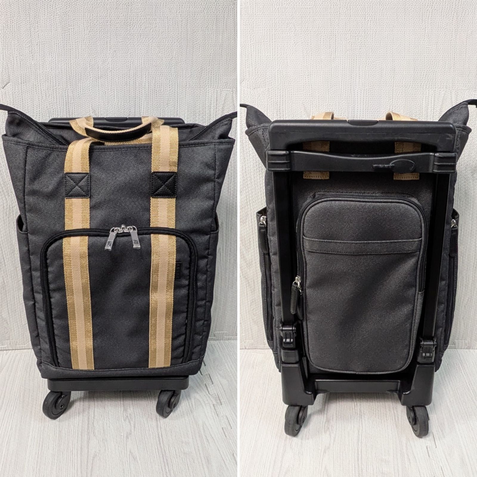 超 SWANY スワニー キャリーケース ショッピング ドゥマーノⅣ 4輪 ストッパー付き グレー L21 D-499 取り外し可 ブラック 機内持ち込み