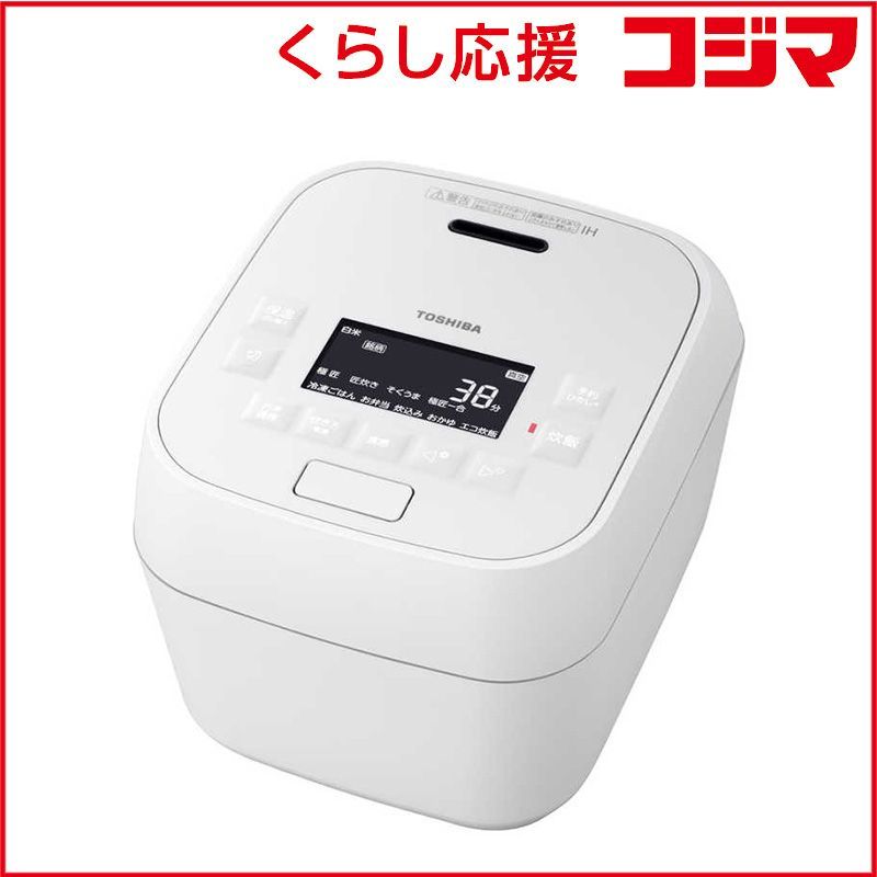 東芝 TOSHIBA 炊飯器 3 5合 炎匠炊き 真空圧力IH グランホワイト RC 6 MGX W