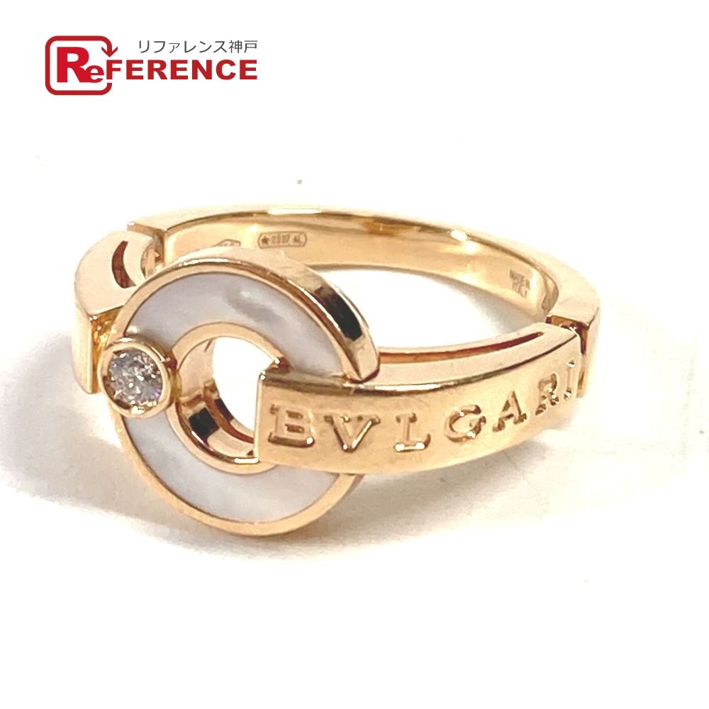 BVLGARI ブルガリ リング 指輪 オープンワーク リング ブルガリブルガリ ロゴ Au750 ピンクゴールド