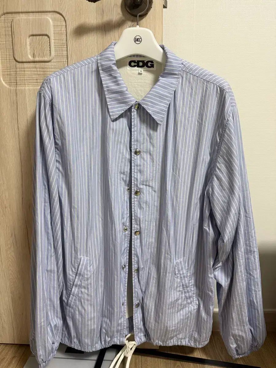 コム デ ギャルソン CDG ストライプ コーチ ジャケット XL